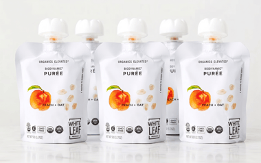 Organic Biodynamic Peach + Oat Baby Food 6-Pack