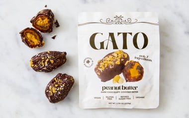 Peanut Butter Dark Chocolate Covered Dates