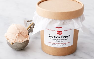 Guava Ice Cream with Indian Red Chilli