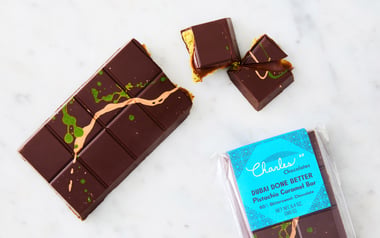 Dubai Done Better Pistachio Caramel Bar