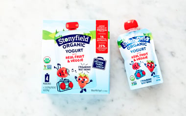 Organic Kids Strawberry Beet Berry Whole Milk Yogurt Pouches