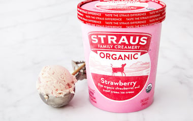 Organic Strawberry Ice Cream