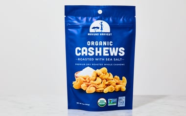 Organic Roasted Cashews with Sea Salt