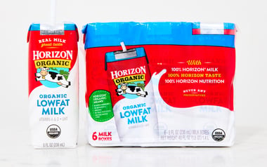 Organic Reduced Fat Milk Boxes