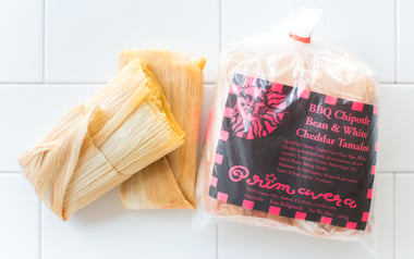 BBQ Chipotle Bean & Cheddar Tamales