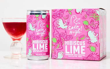 Hibiscus Lime Sake Cocktail