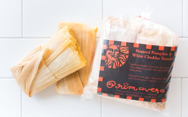 Roasted Pumpkin & White Cheddar Tamales