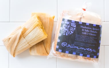 Mushroom, Spinach & Salsa Tamales