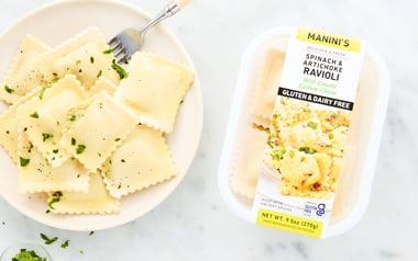 Gluten & Dairy-Free Spinach & Artichoke Ravioli