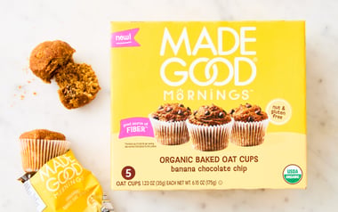 Organic Banana Chocolate Chip Oat Cups