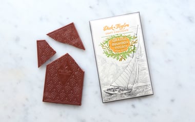 Orange Bourbon Pecan 65% Dark Chocolate Bar