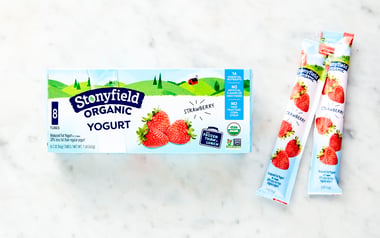 Organic Kids Strawberry Lowfat Yogurt Tubes