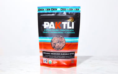Extra Dark Chocolate Alegría Bites with Cranberries & Cashews