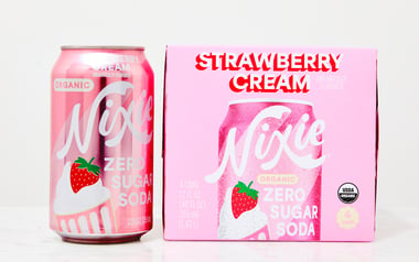 Strawberry Cream Organic Zero Sugar Soda 4-pack