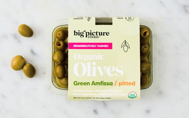 Organic Pitted Green Amfissa Olives
