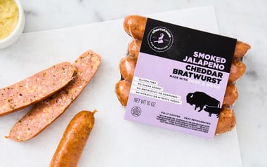 Pork & Bison Jalapeño Cheddar Bratwurst