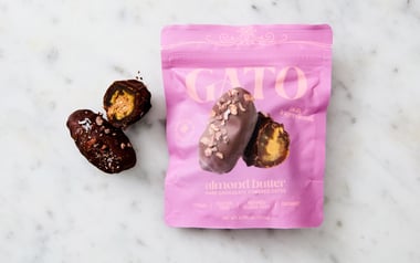 Dark Chocolate Covered Almond Butter Dates