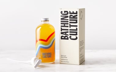 Mind and Body Wash in Refillable Glass Bottle