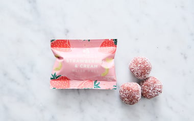 Strawberries & Cream Bliss Balls