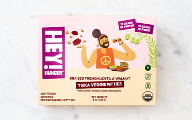 Braised French Lentil and Walnut Tikka Veggie Patties
